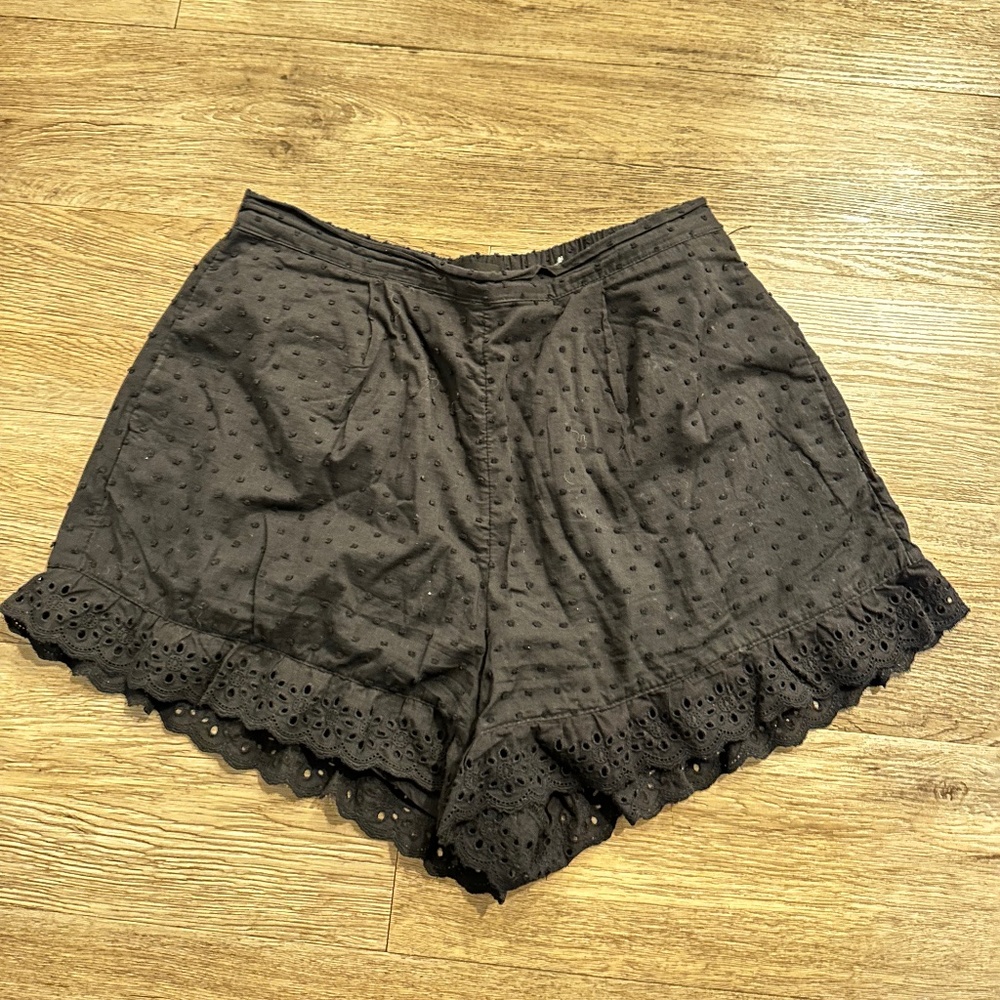 Who What Wear Black linen shorts